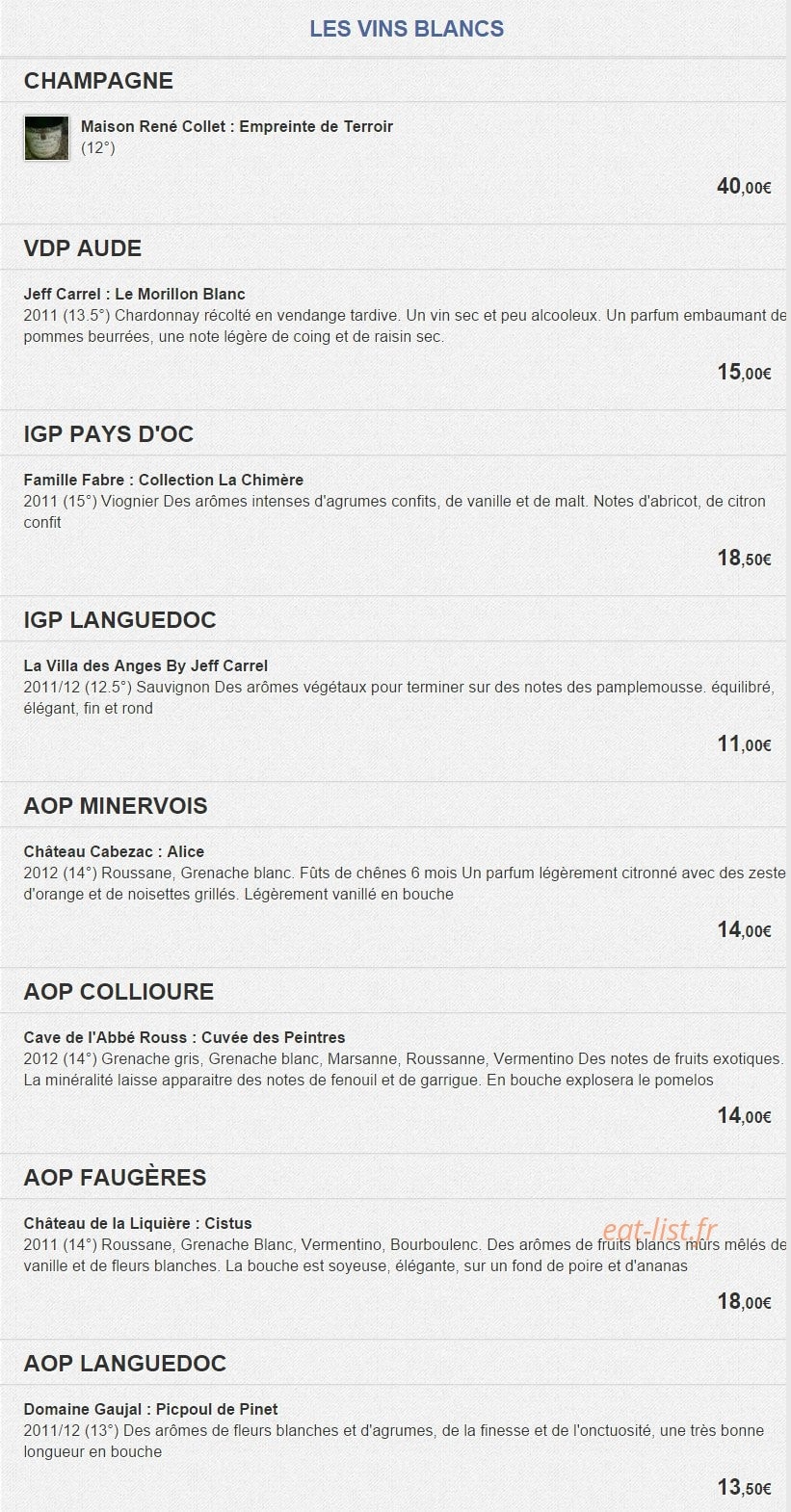 De La Clape — carte page 6