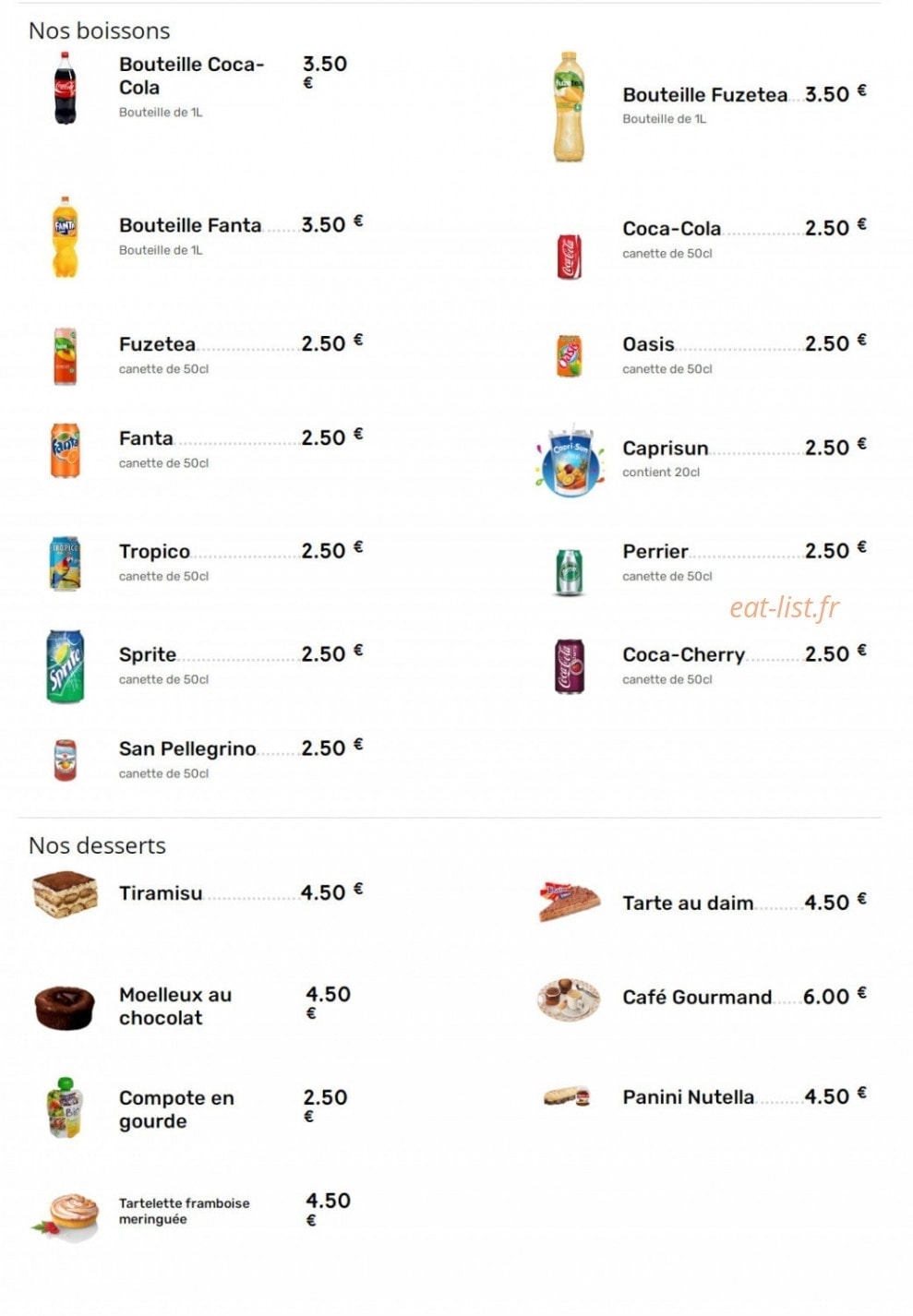 Dolce pizza Anatole — carte page 4