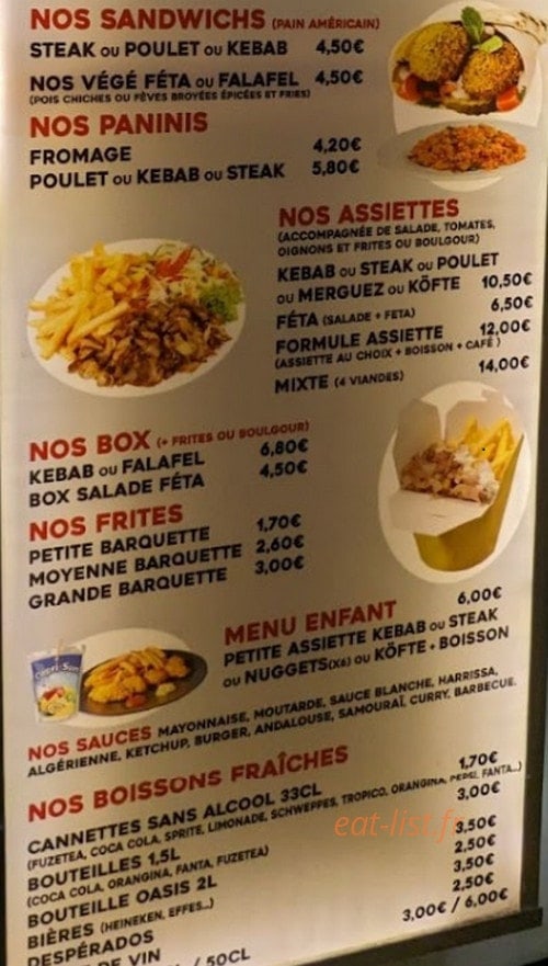 Euro kebab — carte page 2