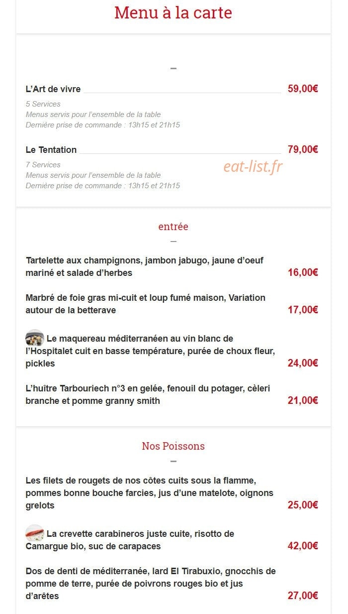 L'Art de vivre — carte page 2