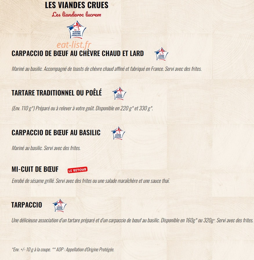 La Boucherie — carte page 4