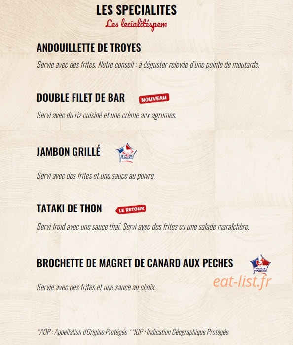 La Boucherie — carte page 6