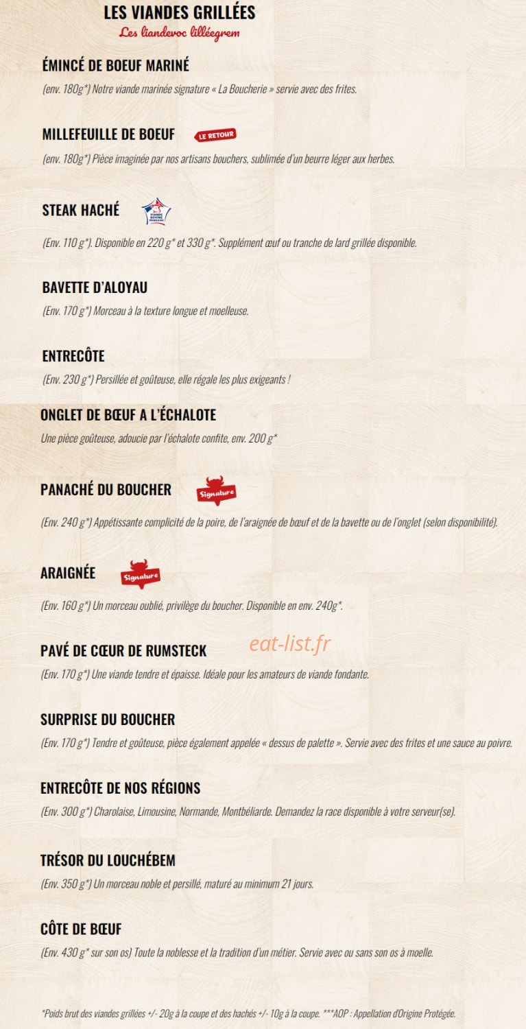 La Boucherie — carte page 3
