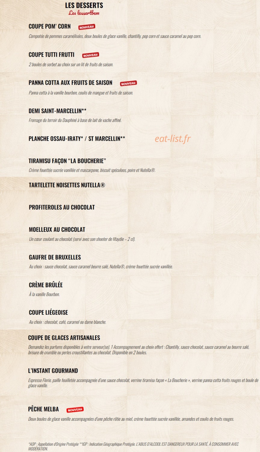 La Boucherie — carte page 7