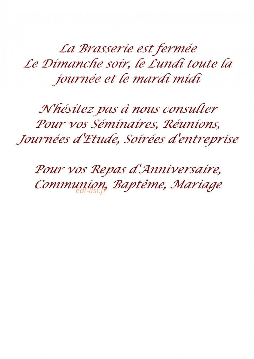 La Brasserie du Moulin — carte page 9