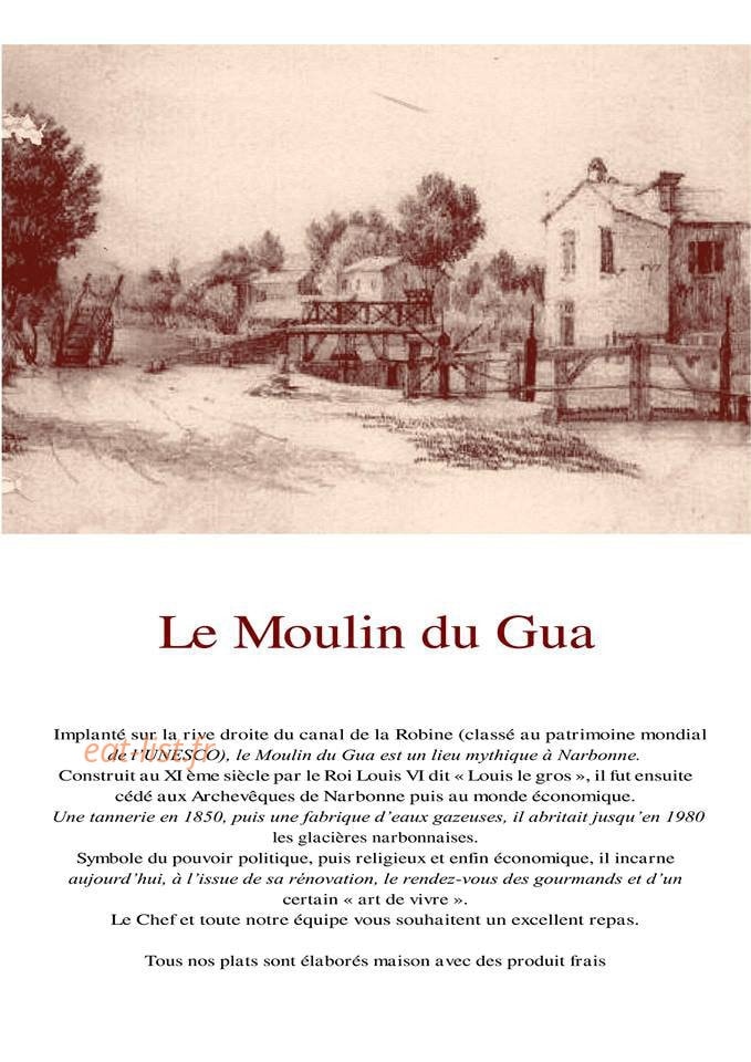 La Brasserie du Moulin — carte page 1