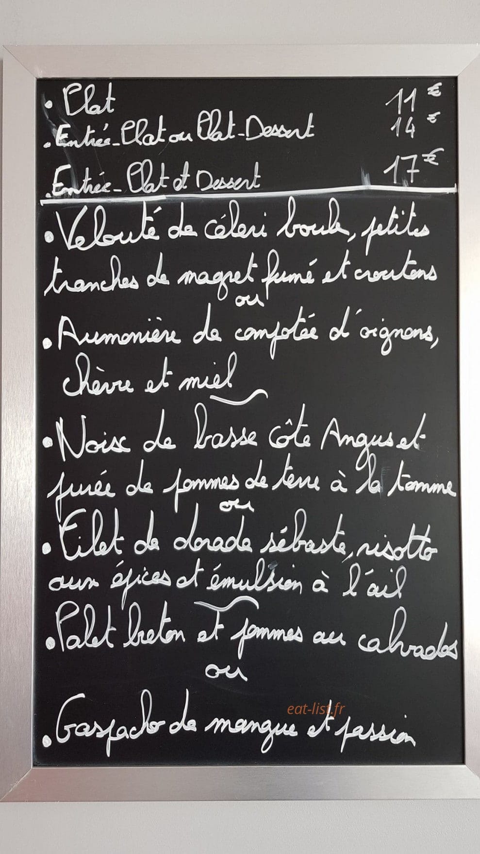 La Cantine D'Anatole — carte page 1