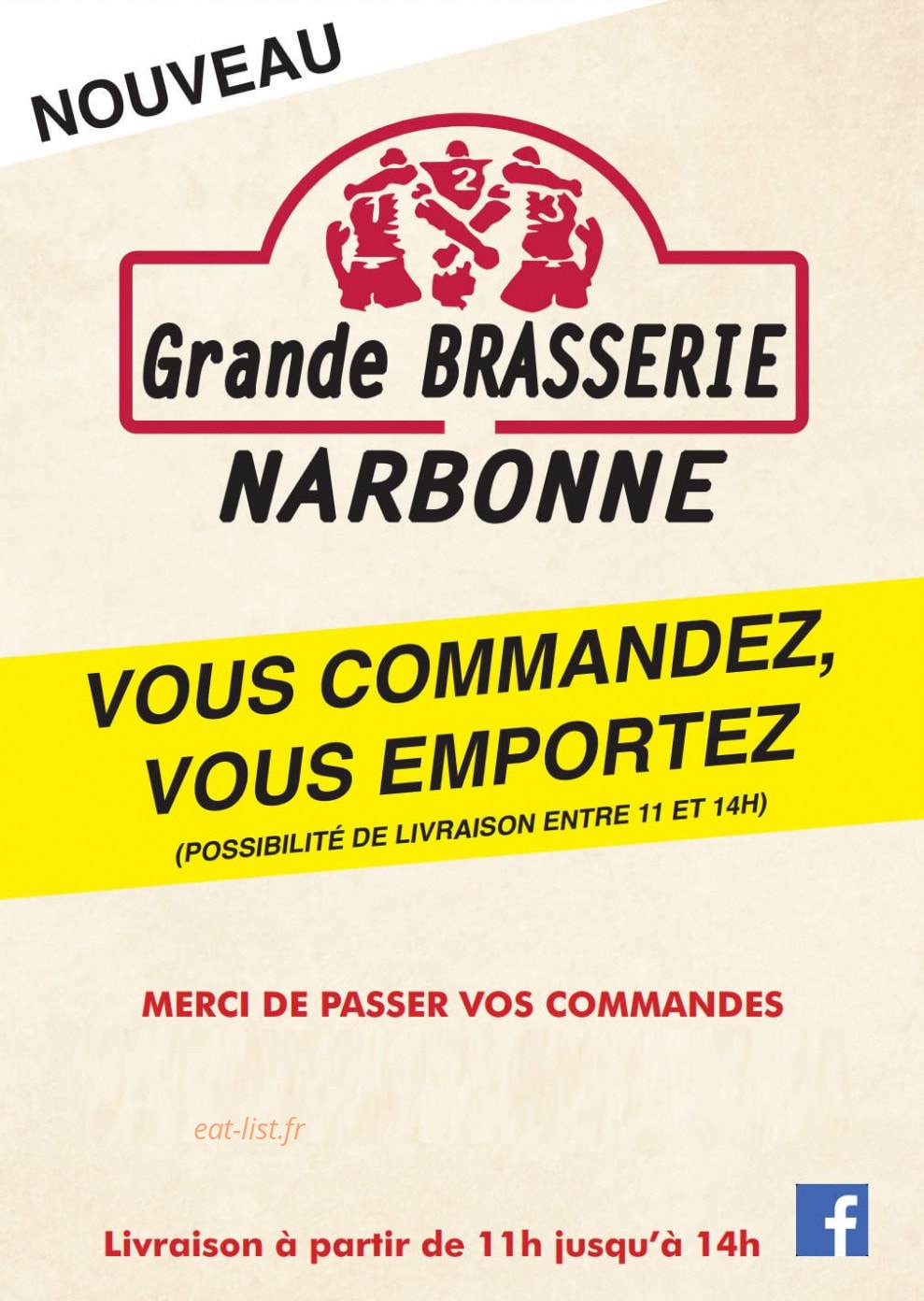 La Grande Brasserie — carte page 1