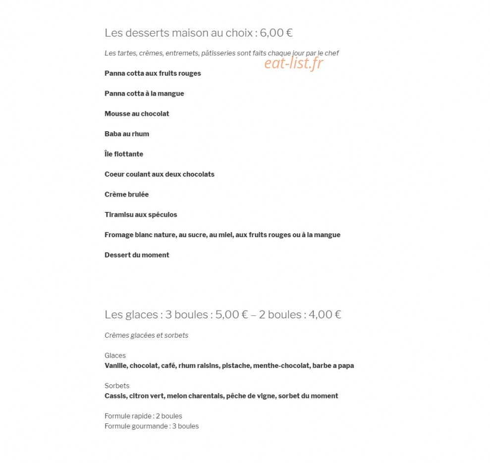 La Petite Cour — carte page 3