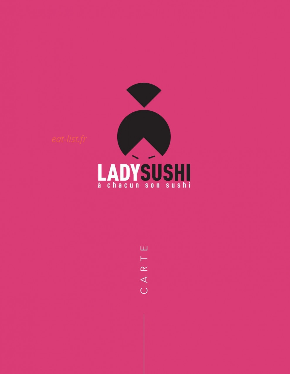 Lady Sushi — carte page 1