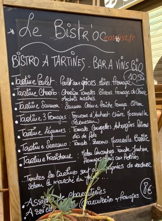 Le Bistr’Oc — carte page 1