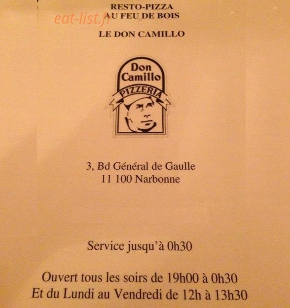 Le Don Camillo — carte page 1