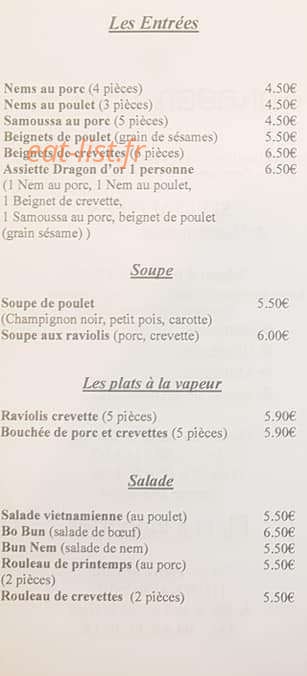 Le Dragon D'or — carte page 1