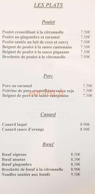 Le Dragon D'or — carte page 2