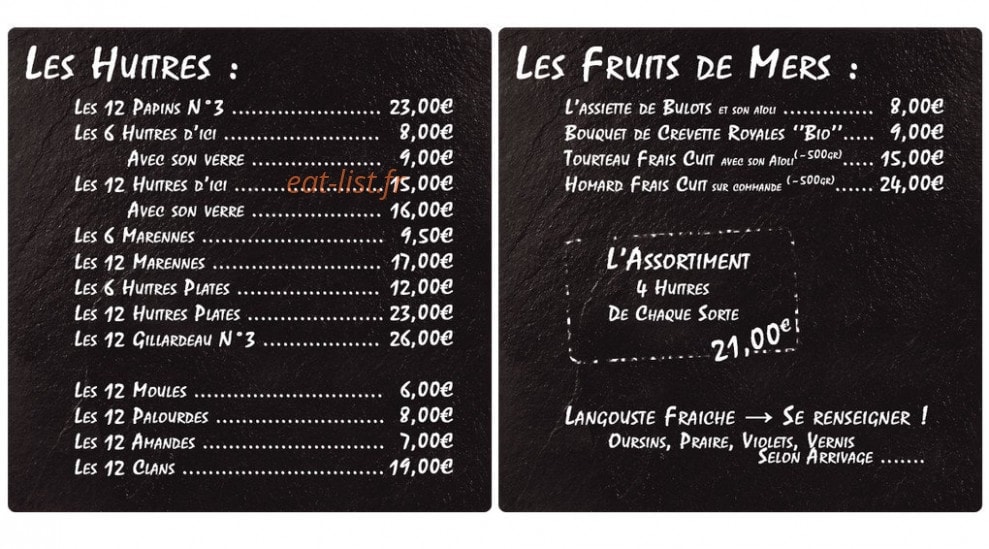 Le moussaillon — carte page 2