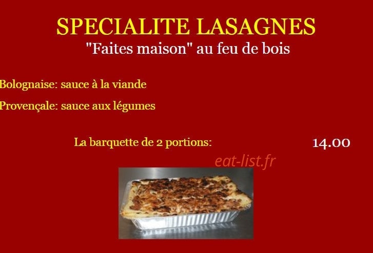 Le palais des pizzas — carte page 4