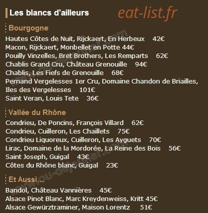 Le petit comptoir — carte page 7
