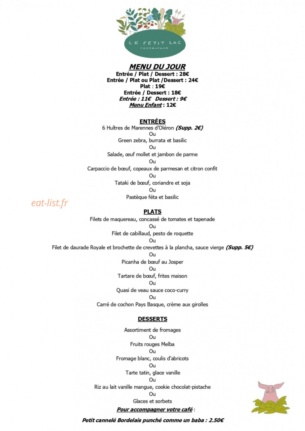Le Petit Lac — carte page 1