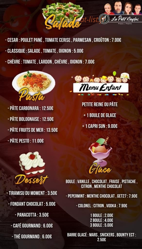 Le Petit Naples — carte page 3