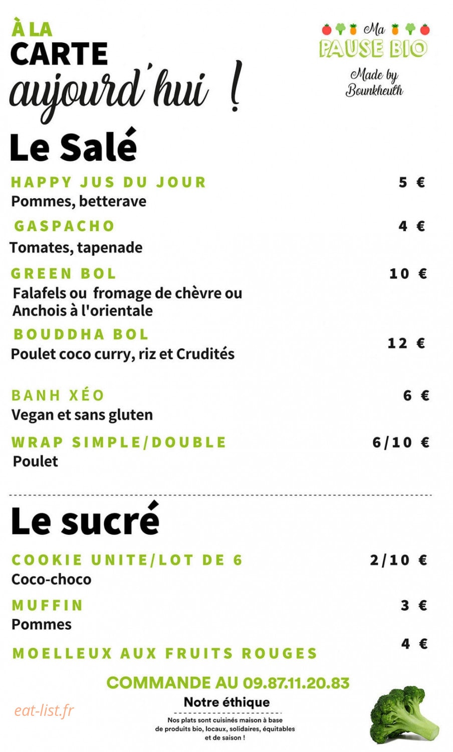 Ma Pause Bio — carte page 1