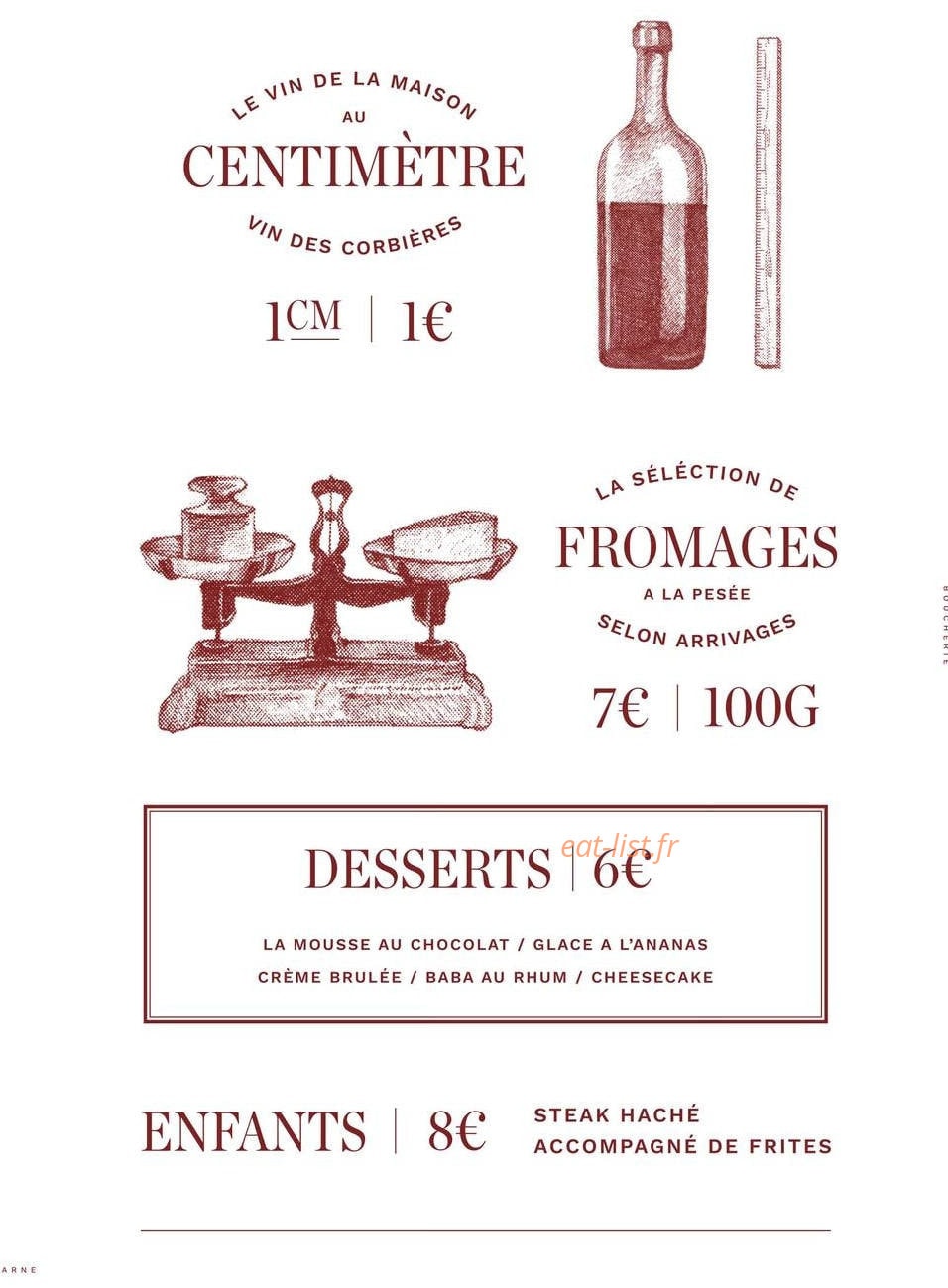 Maison Carne — carte page 2