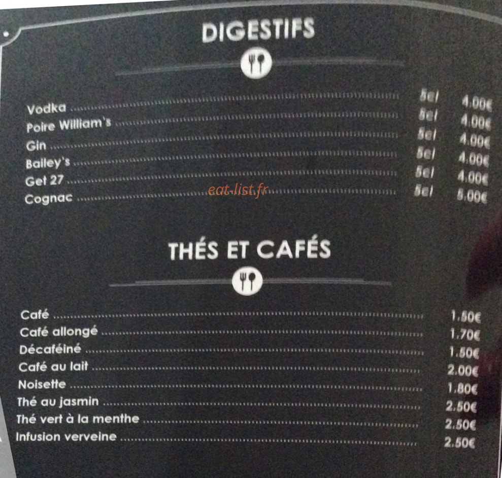 New Buffet — carte page 5