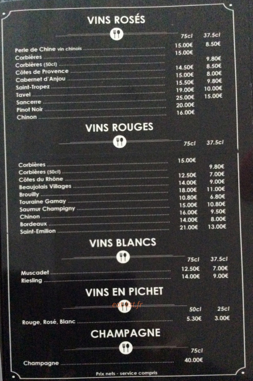 New Buffet — carte page 3