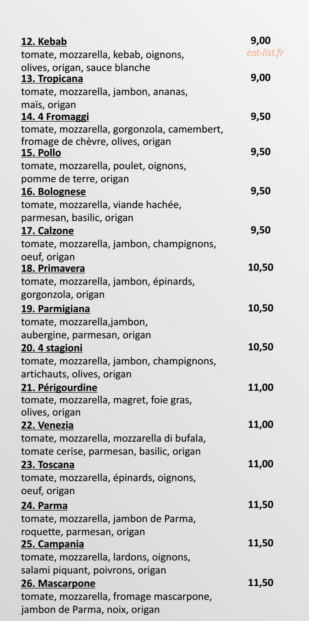 Pizza Giovanni — carte page 3