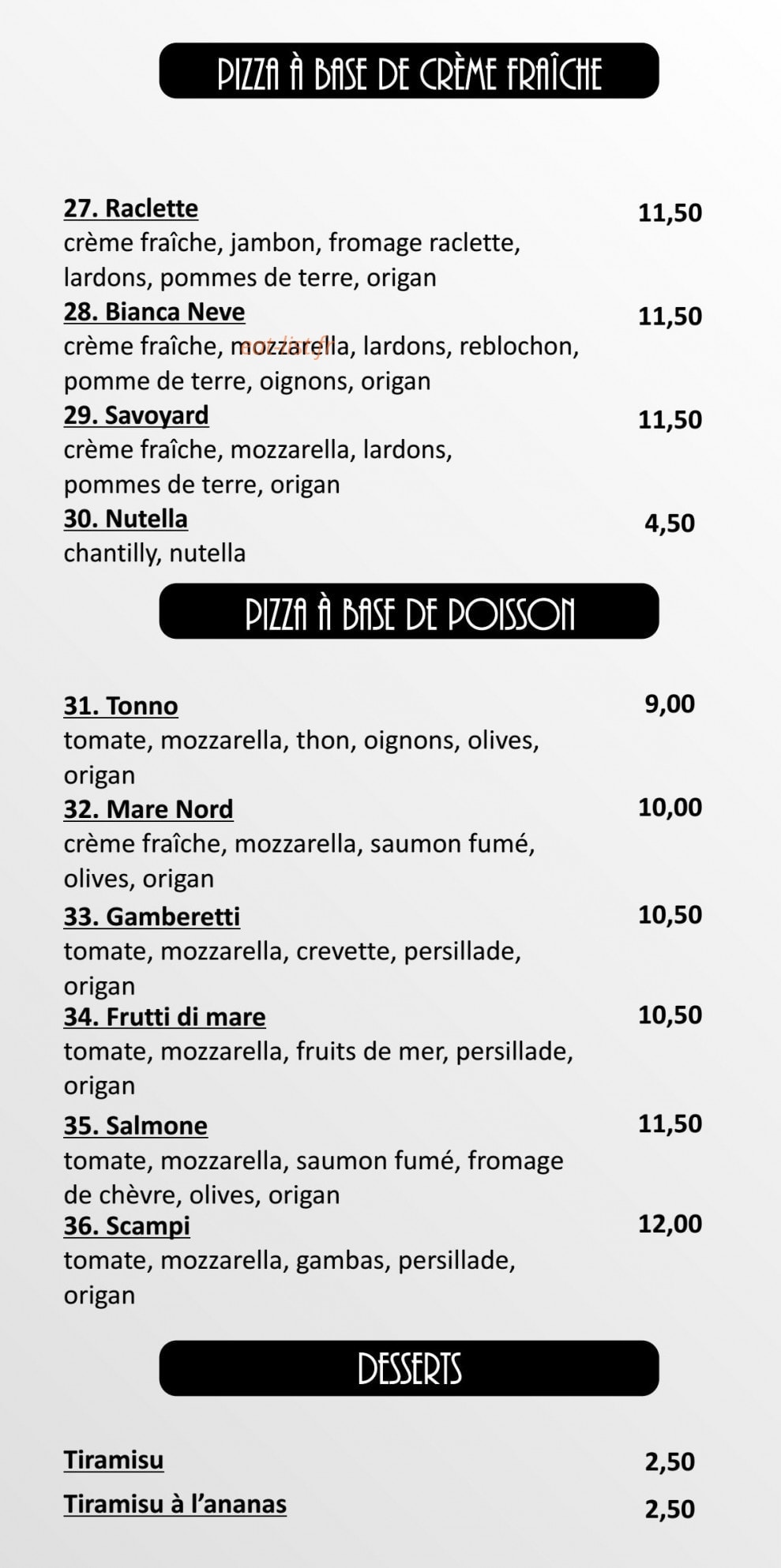 Pizza Giovanni — carte page 4