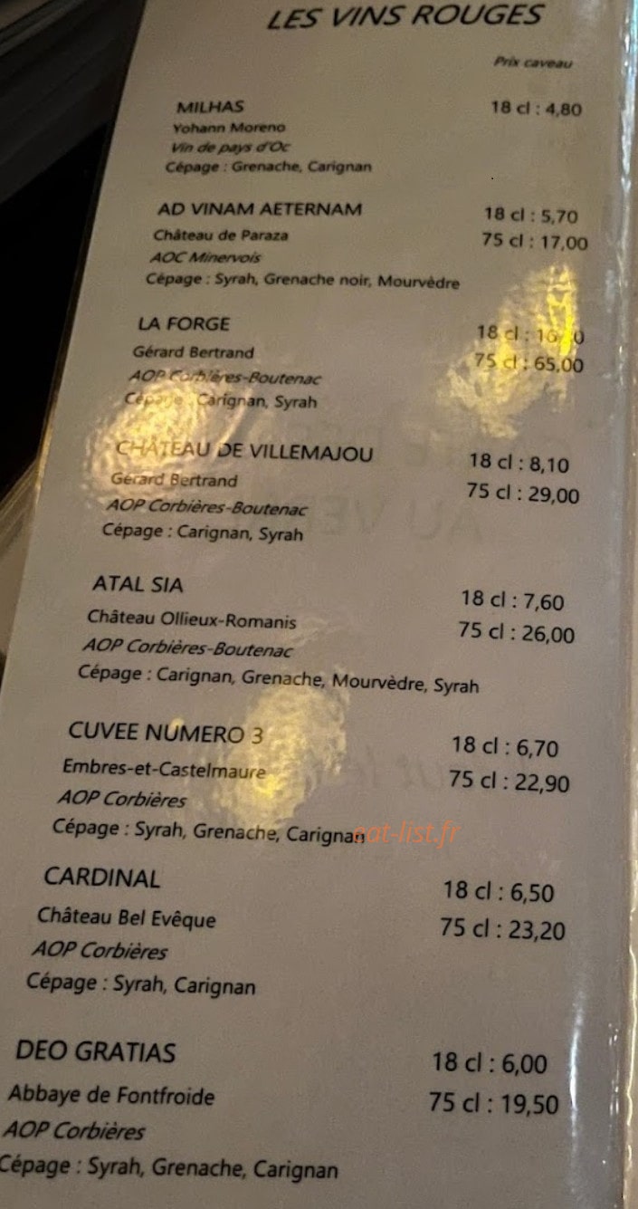 Private Bowling Pub — carte page 1
