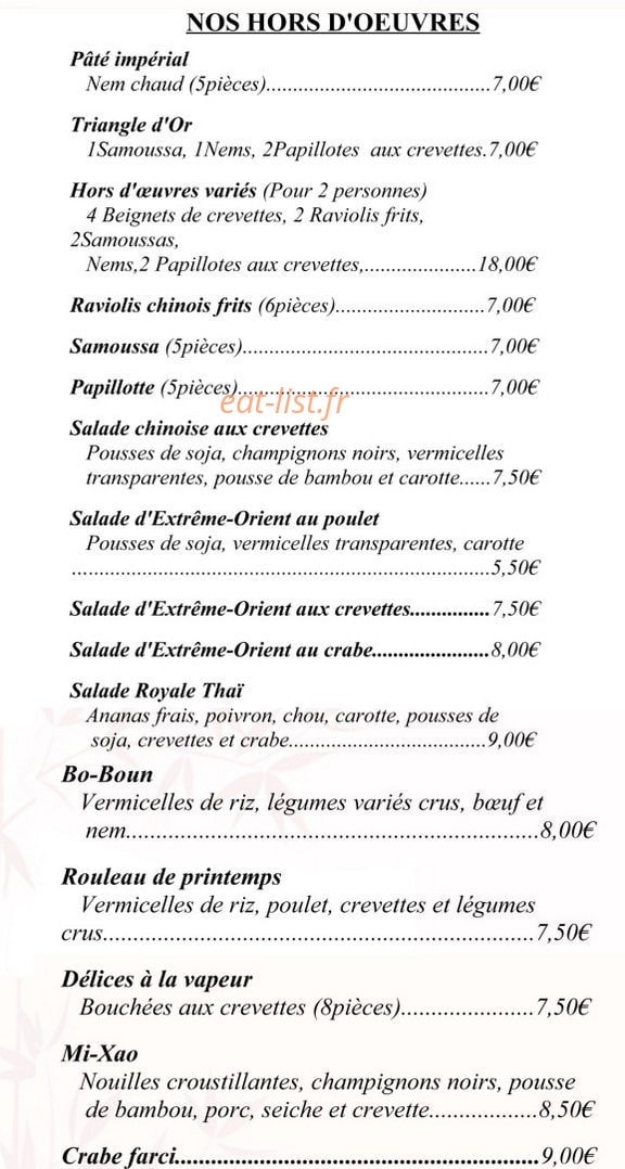 Restaurant Asia — carte page 8
