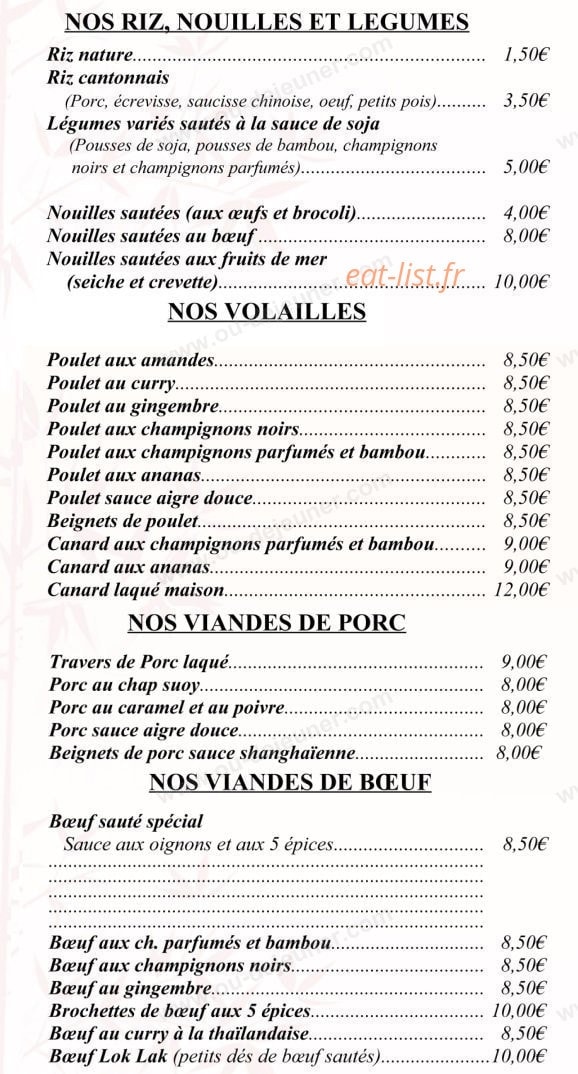 Restaurant Asia — carte page 10