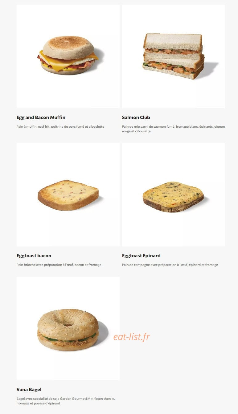 Starbucks Coffee — carte page 20