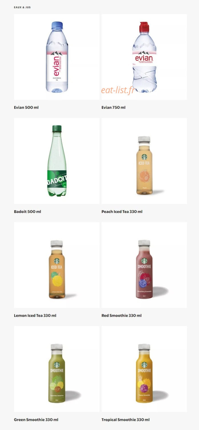 Starbucks Coffee — carte page 12