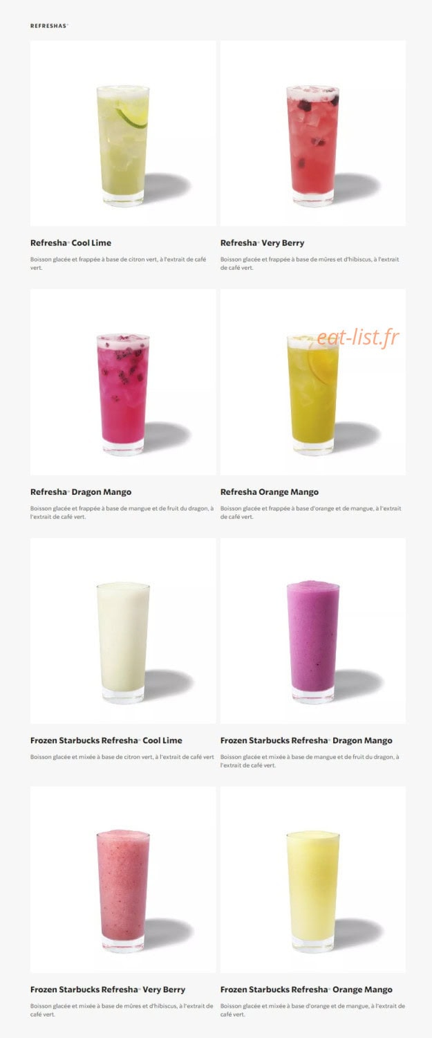 Starbucks Coffee — carte page 6