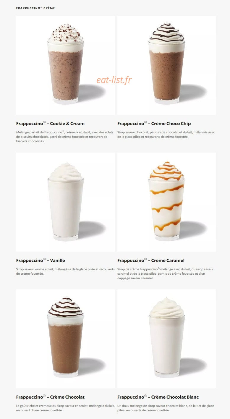 Starbucks Coffee — carte page 8
