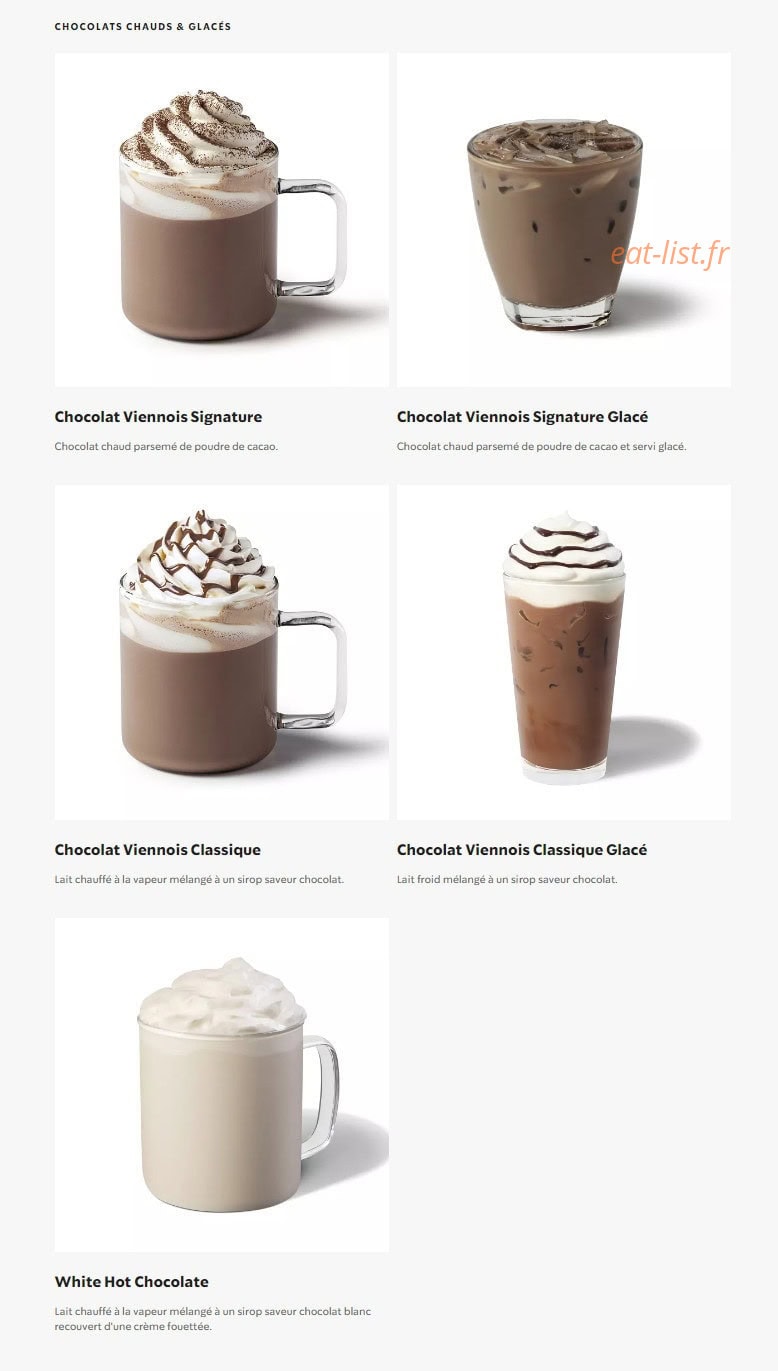 Starbucks Coffee — carte page 5