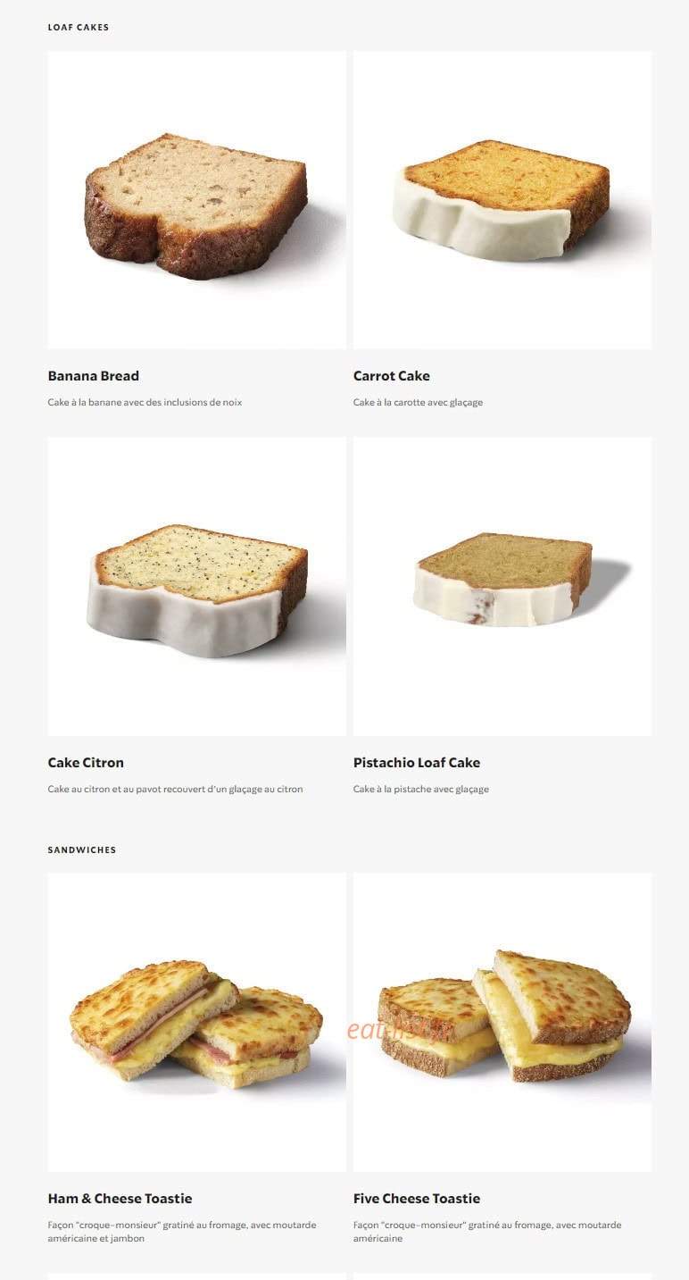 Starbucks Coffee — carte page 18