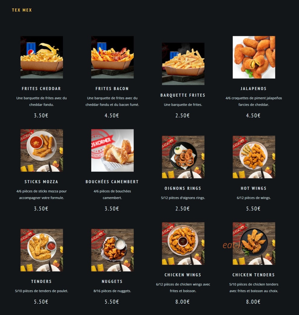 Tacos lovers — carte page 8