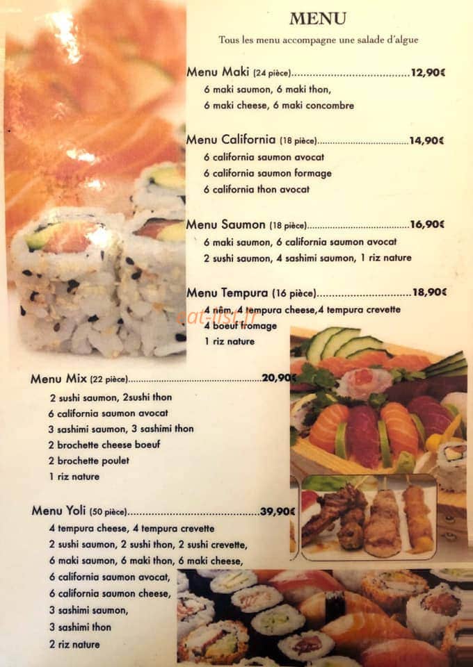 Yoli sushi — carte page 2