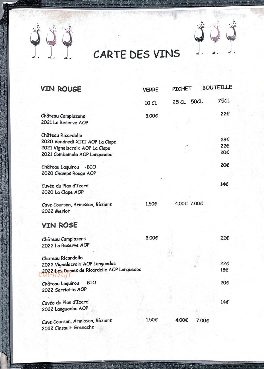 Le relais de la clape — carte page 4