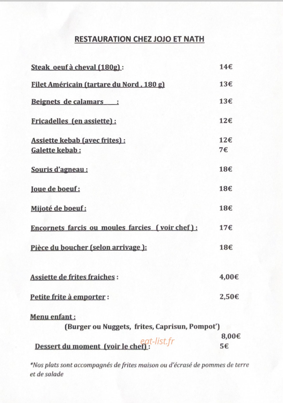 Chez Jojo et Nath — carte page 3