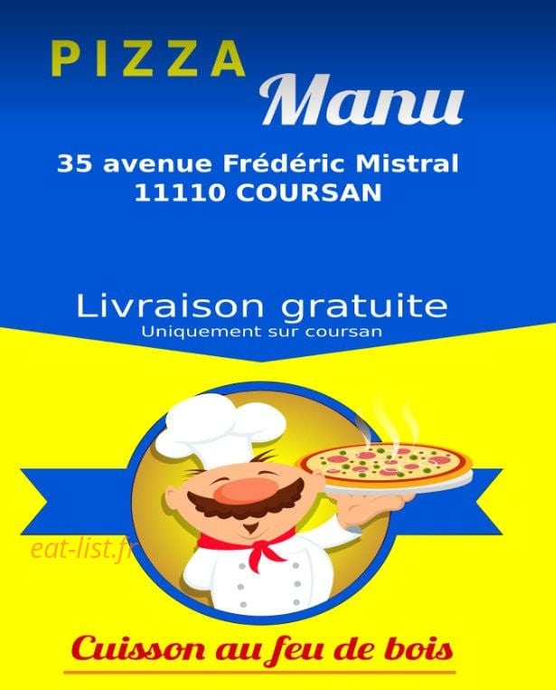 Pizza Manu — carte page 1