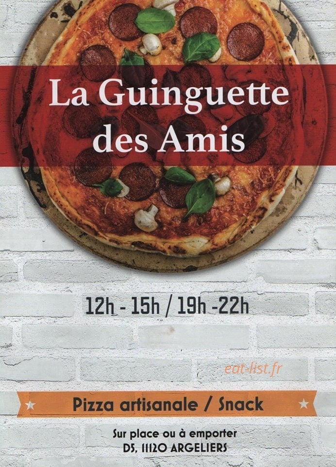 La Guinguette Des Amis — carte page 1