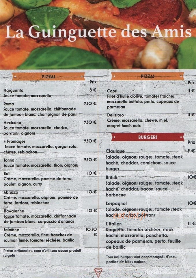 La Guinguette Des Amis — carte page 2