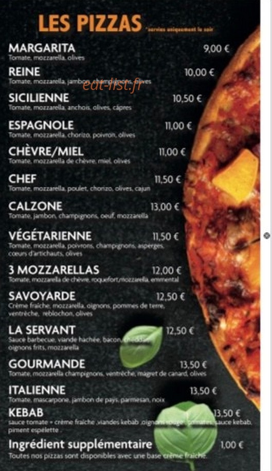 Bar de la Promenade — carte page 2