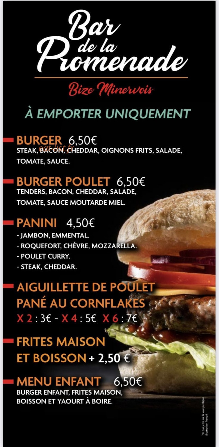 Bar de la Promenade — carte page 3