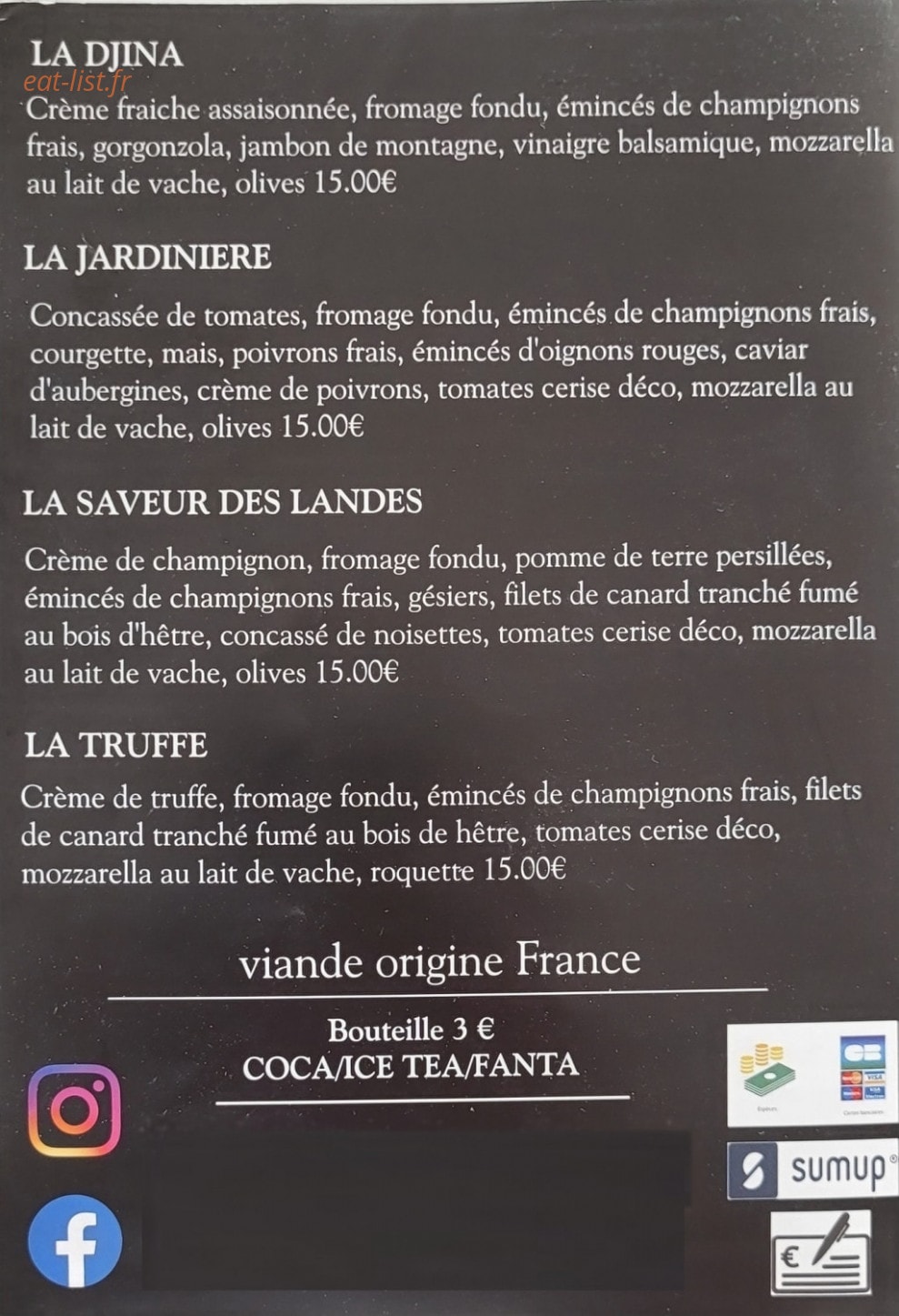 Les pizzas de chez Djina — carte page 4