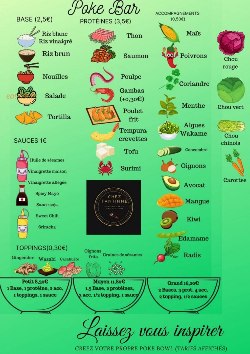 Chez Tantinne — carte page 3
