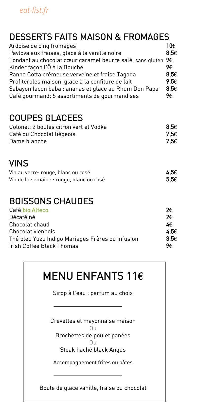 L'Ô à la Bouche — carte page 3